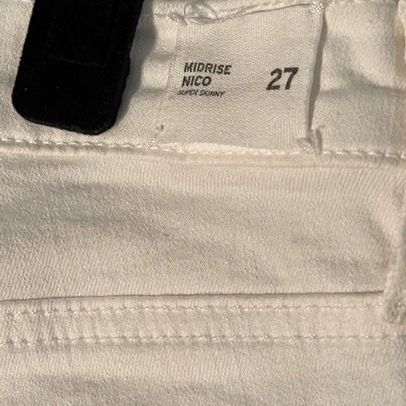 Hudson Mid-rise Nico Super Skinny White Jeans - Picture 7 of 10